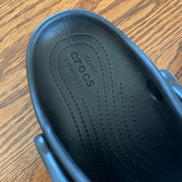 Women croc black slip on new 9 - Picture 4 of 4